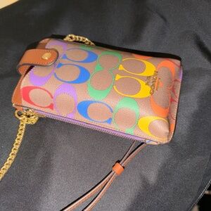 Coach Rainbow Wallet Wristlet